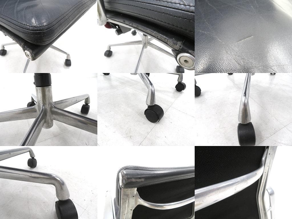 ハーマンミラー　ソフトパッド　総本革　レザー　デスクチェア　イームズ　チェア