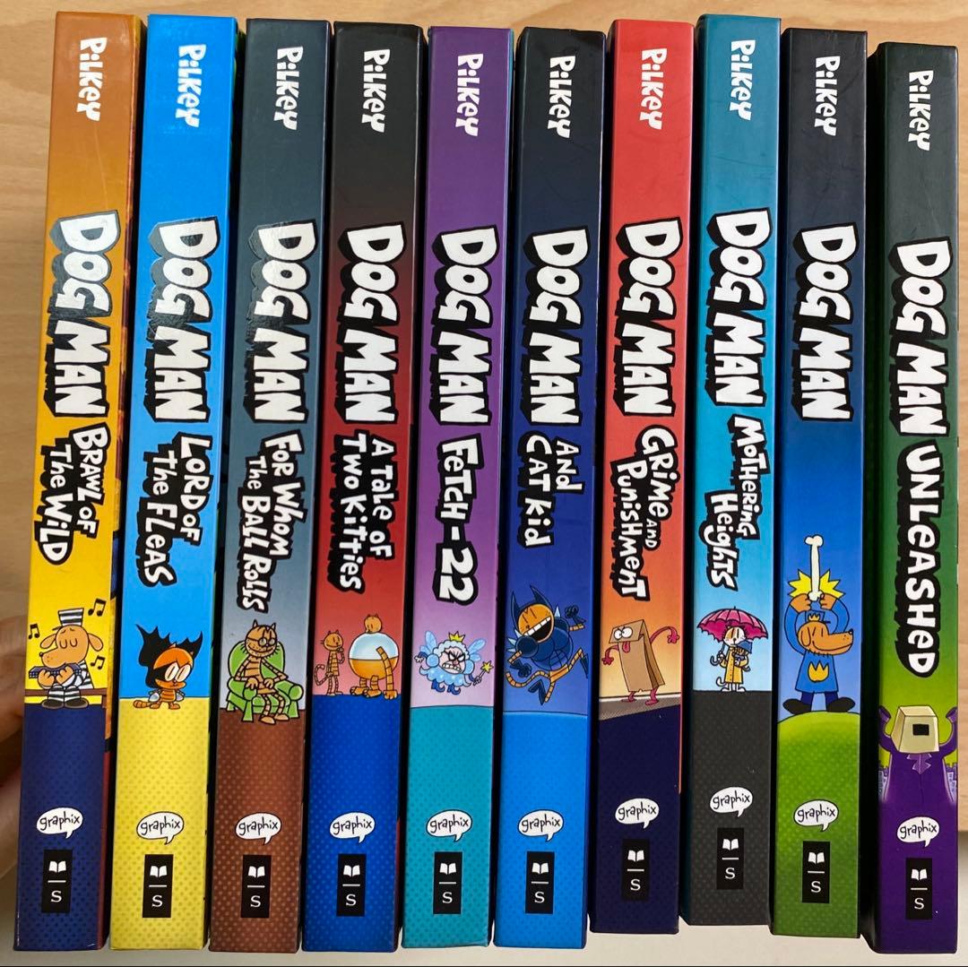 Dog Man 10 巻セット Dav Pilkey英語絵本　漫画　ハードカバー
