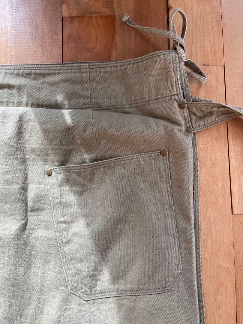 KAPITAL WINDAY キャピタル エプロン　カーキ✖️イエロー