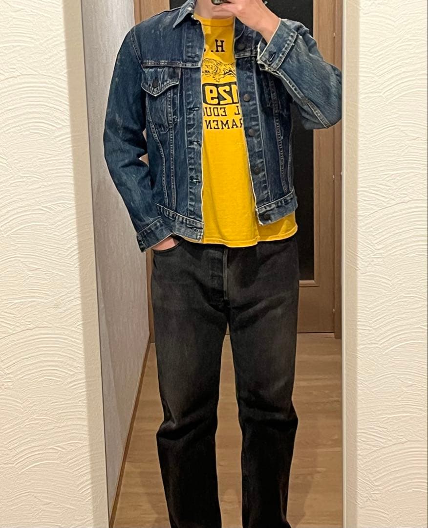 濃紺 60s 70s LEVIS 70505 BIGE 4th ケアタグ USA