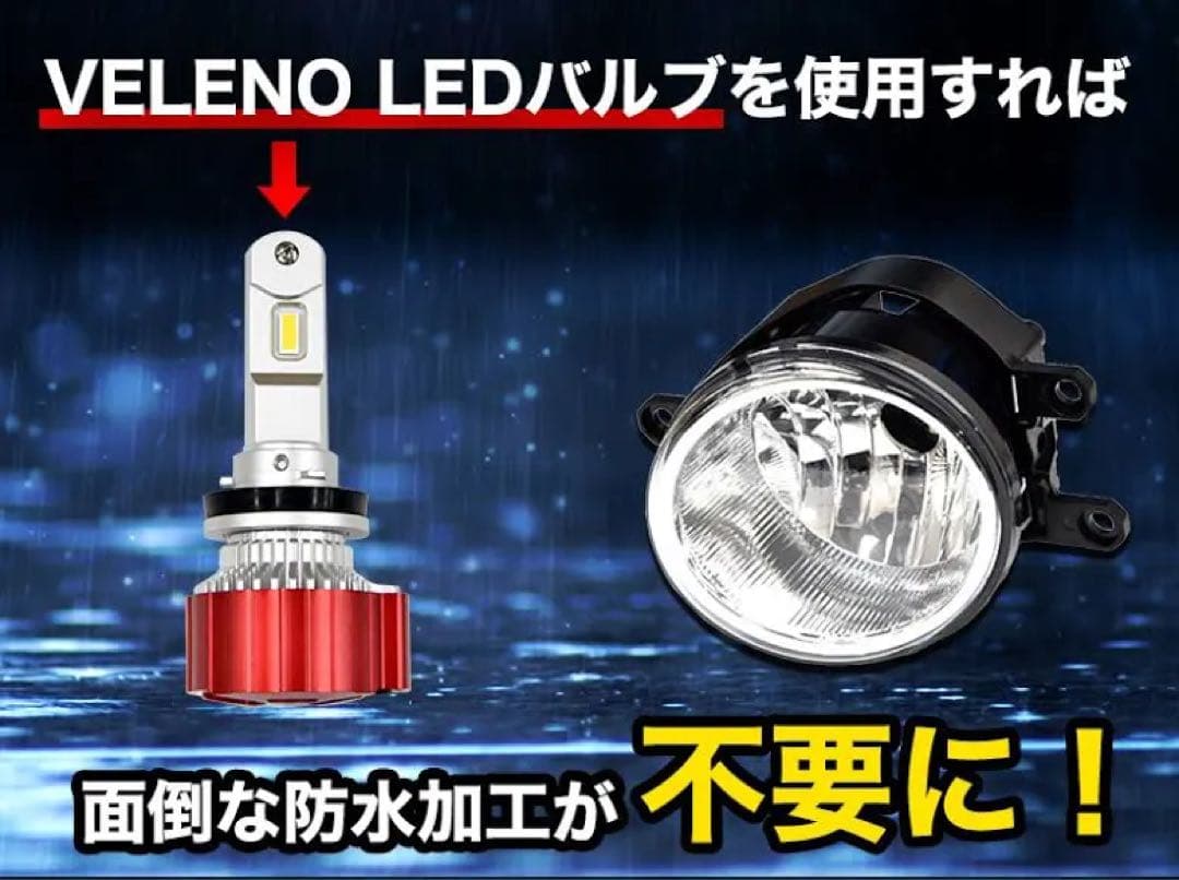 VELENO フォグランプユニット 2個セット 円形