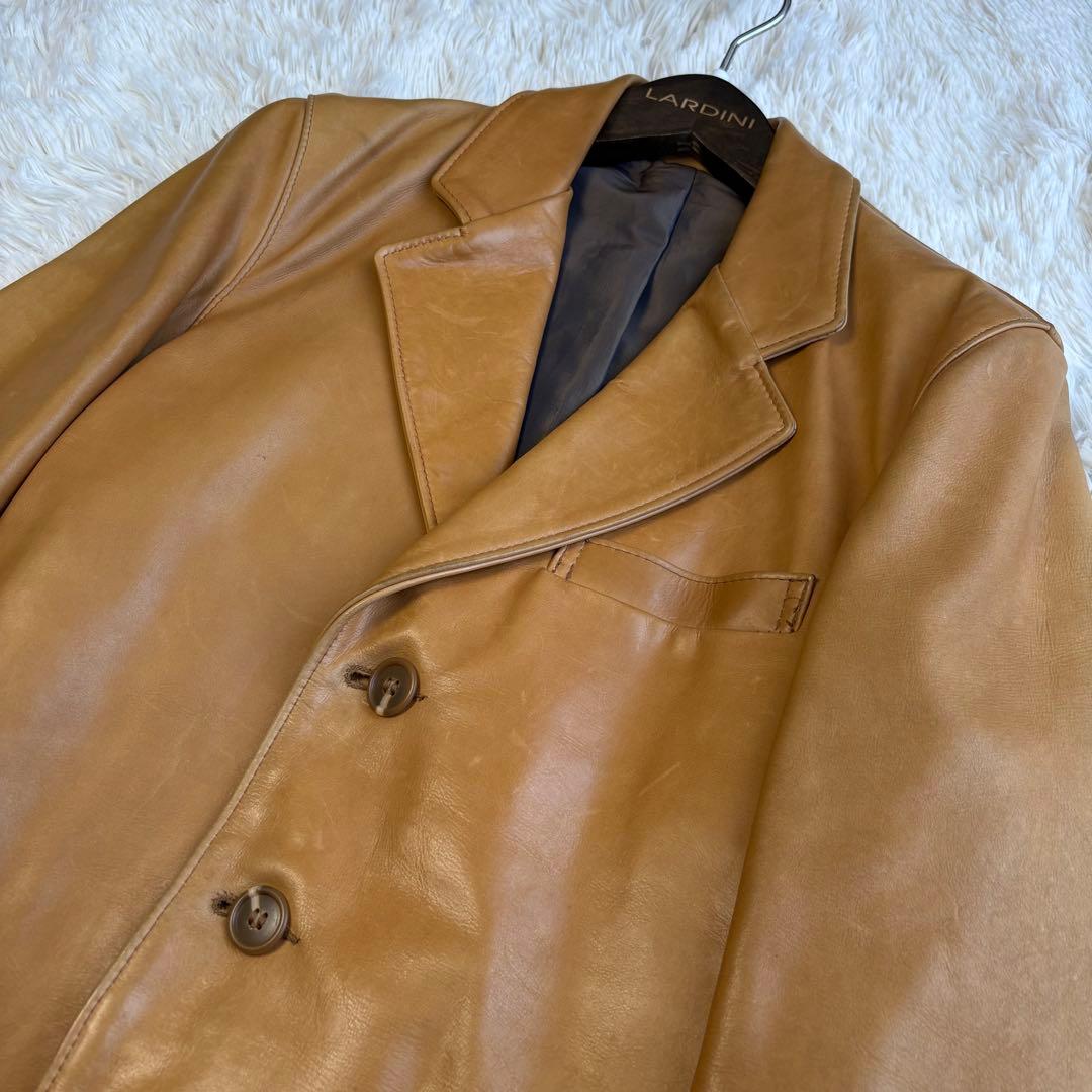 ショット レザー テーラード ジャケット キャメル 36サイズ アメリカ製